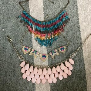3 costume jewelry necklaces